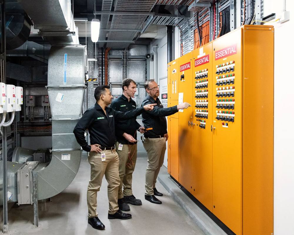 Foster’s team at work in a plant room